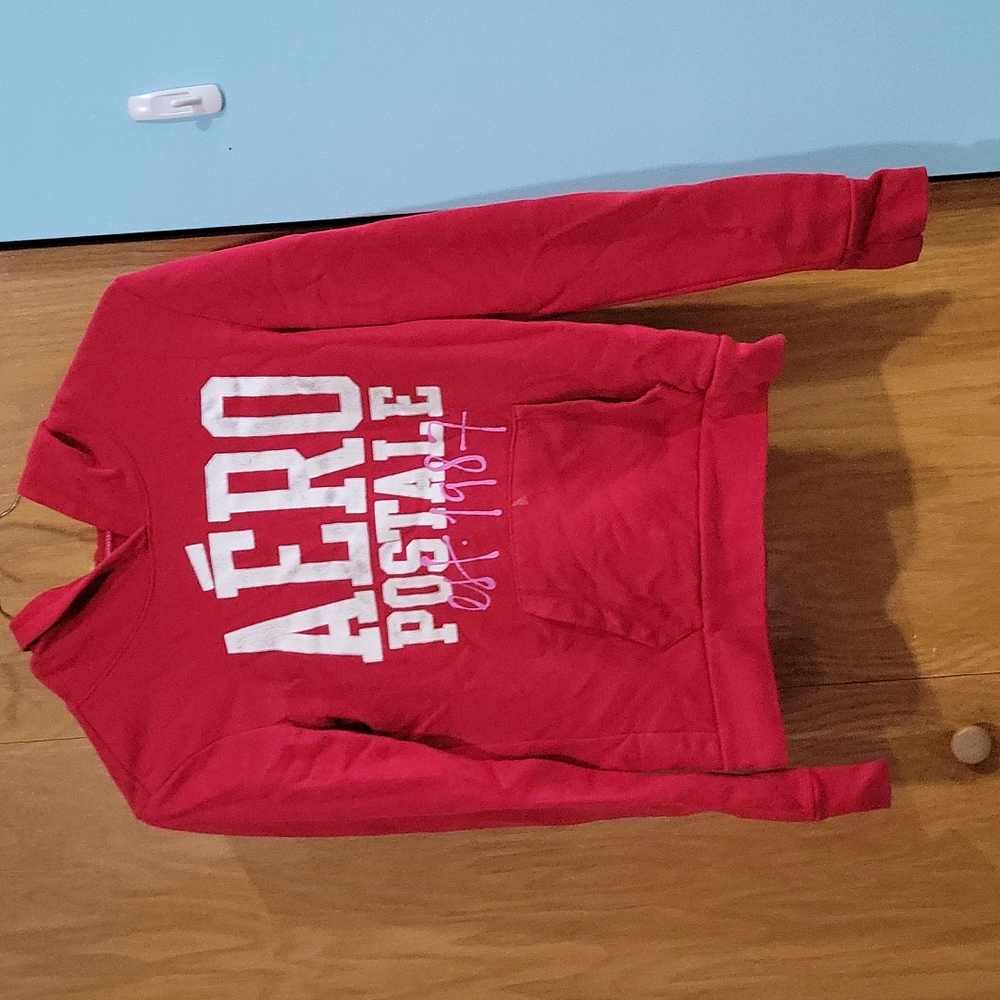 Aeropostale red hooded sweatshirt Size M